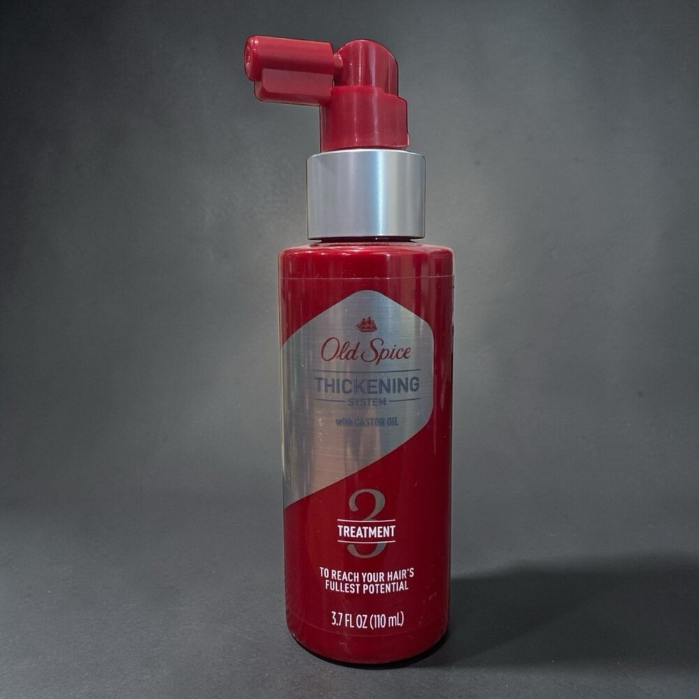 Old Spice Thickening System Step 3 Hair Treatment w/ Castor Oil  3.7 oz Menthol